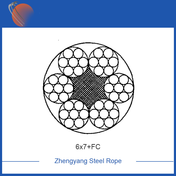 6x7 + FC galvanized steel wire lubid